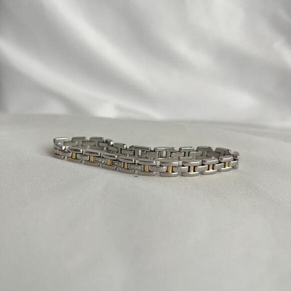 Citizen Silver & Gold Tone Stainless Steel Bracelet Band With Crystals - Picture 5 of 5